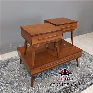 میز جلو مبلی عسلی چوبی الماس