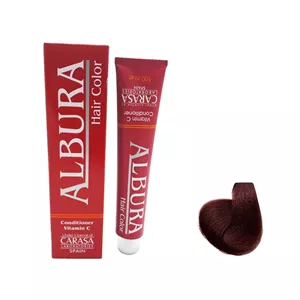 رنگ مو آلبورا شماره 3.65 حجم 100 میلی لیتر رنگ شرابی مخملی تیره