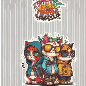 دفتر 50 برگ پیک فدک مدلFU-106 کد 001 طرح Fight or youll lose
