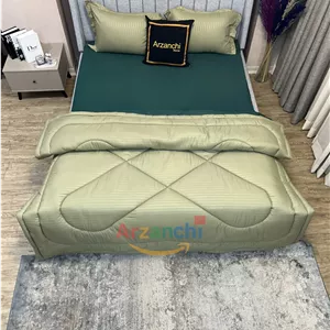 روتختی دونفره هتلی سبزصدری و سبزیشمی کد H477 ارزانچی