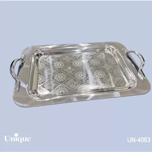 سینی یونیک براق استیل بدون پایه بزرگ (4063)