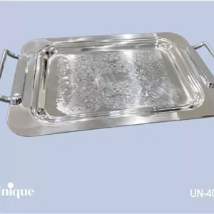 سینی یونیک براق استیل بدون پایه بزرگ (4071)