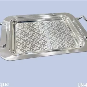 سینی یونیک براق استیل بدون پایه کوچک (4075)