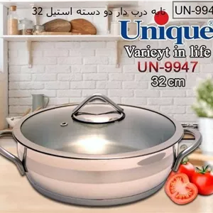 تابه استیل یونیک سایز 32 درب دار (9947)