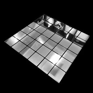 بین کابینتی مربع نقره ای براق S366