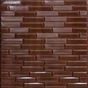 دیوارپوش فومی طرح شمش (آجر مشبک) قهوه ای ابعاد 70 در 77 سانتیمتر