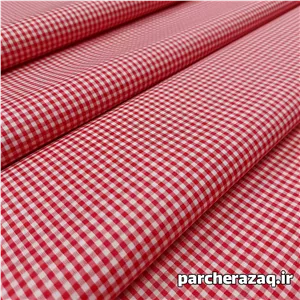 پارچه چهارخانه قرمز عرض 150 سانتی متر