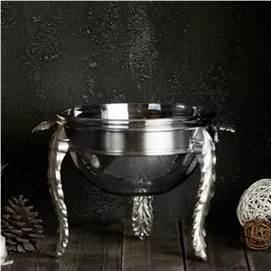 سوفله سالاد خوری گرد نیکل سالینو مدل پروانه کد 7006N 