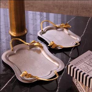 سينی پذیرایی کمر باریک سالینو مدل دسته ارکیده کد 6093-22-L-NG