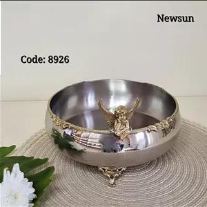 شکلات خوری استیل برنجی هندی نیوسان مدل فرشته کد 8926 