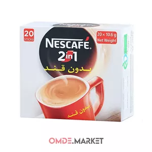 کافی میکس نسکافه رژیمی بدون قند 2در1 20 عددی (طرح قدیم)
