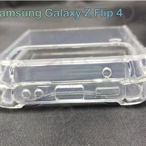 کریستال کاور شفاف فریم ژله‌ ای ضد ضربه Samsung Galaxy Z Flip 4