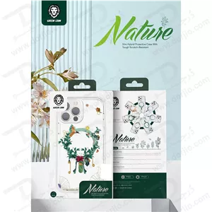 گارد مگنتی طرح گل و گیاه iPhone 14 Pro مارک Green Lion مدل Nature Magsafe