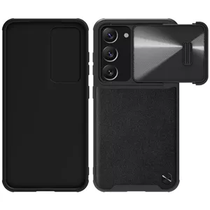گارد چرمی کمشیلد نیلکین Samsung Galaxy S23 Plus مدل CamShield Leather Case S