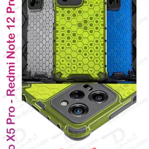 گارد ضد ضربه هیبریدی Xiaomi Poco X5 Pro 5G مدل Honeycomb - شفاف