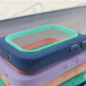 کریستال کاور شفاف فریم ژله‌ ای رنگی Xiaomi Redmi Note 11 Pro