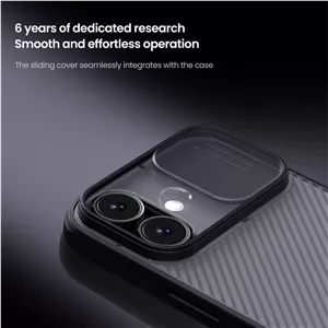 گارد ضد ضربه دودی iPhone 17 مارک نیلکین مدل Camshield Pro Clear