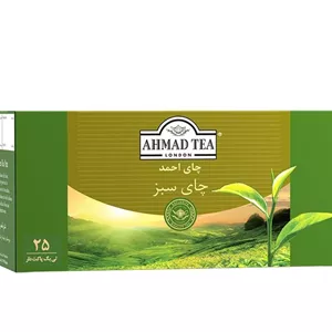چای سبز کیسه ای احمد- بسته ی 25 عددی سبز ساده