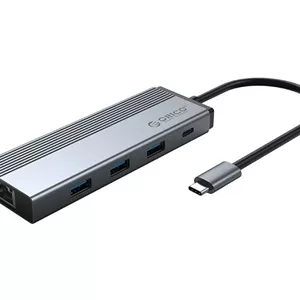 هاب تایپ سی 5 پورت اوریکو  ORICO 5SXRJ Type-C five-in-one multifunctional dock