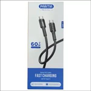 کابل شارژ و دیتا 1متری دوسر Type-C سوپرفست Parma Rock 60w