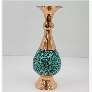 گلدان فیروزه کوبی شده کد 20