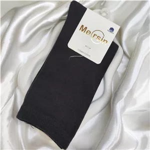 جوراب ساقدار ساده رنگ خاکستری