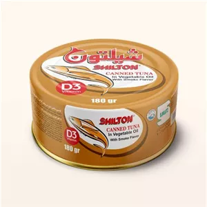 کنسرو ماهی تن در روغن شیلتون با طعم دودی 180 گرمی کلیددار ( 24 عددی)
