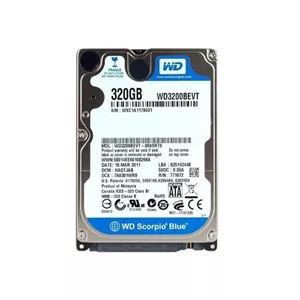 هارد لپ تاپی وسترن دیجیتال 320گیگ HDD LAPTOP 320GB WD BLUE(در حد نو) زیر 20 روز