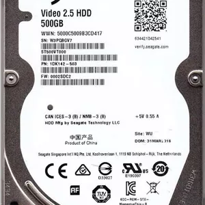 هارد لپتاپی SEAGATE 2.5 INCH 500GB HDD (استوک-سلامت 100% - کارکرد 52 روز)
