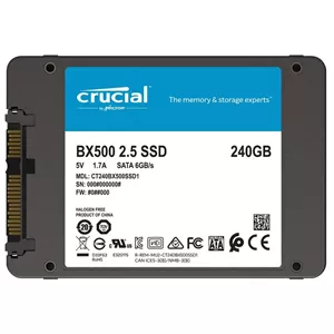 اس اس دی CRUCIAL BX500 2.5 INCH 240GB (استوک-سلامت 87% – کارکرد 3 سال و 37 روز)