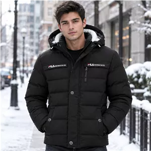 کاپشن گرم مردانه شاندیز مد طرح فیلا (FILA) کد 7796294 رنگ مشکی