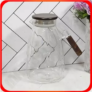 پارچ دسته و درب چوبی بشکه ای 1.6 لیتر زومبا