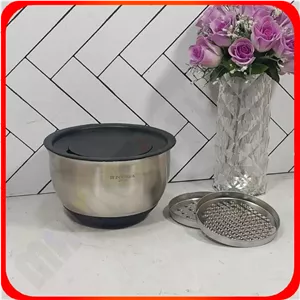 کاسه درب دار و رنده دار سایز 20 استیل M2982 زومبا