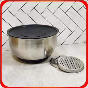 کاسه درب دار و رنده دار سایز 26 استیل M2982 زومبا