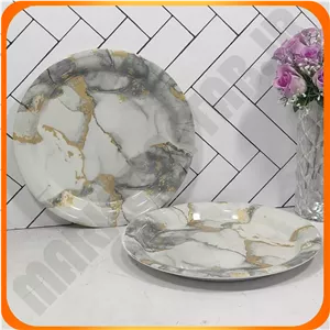 1022 دیس 4 نفره سفید گلدار پردیس ماهان