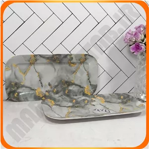 دیس کباب سوشی گلدار سفید D3819 ملامین پردیس ماهان