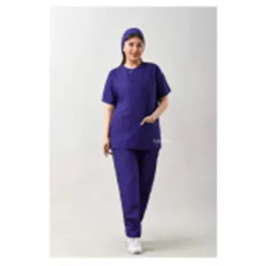 ست اسکراب دکمه پرسی بنفش طب پوش کد 804