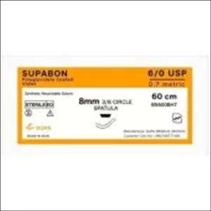 نخ و سوزن سوپابن پلی گلیکولیک 6-0 دوسوزنه اسپاچولا با سوزن 8