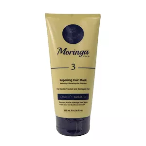 ماسک مو ترمیم کننده مناسب موهای کراتینه و آسیب دیده 200 میل مورینگا امو