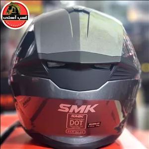 کلاه کاسکت فک متحرک گالوینگ SMK مدل GULLWING UNICOLOUR طوسی براق