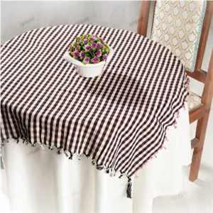 رومیزی پنبه ای  طرح ارمنی قرمز سایز 80*80 کد 2000