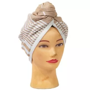 کلاه حمام هندی نسکافه‌ای ویسکوز رامش – سایز 64×28 – کد 2310