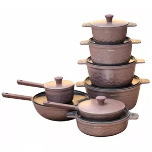 سرویس قابلمه 16 پارچه چدن گرانیت عرشیا مدل CO110-3302