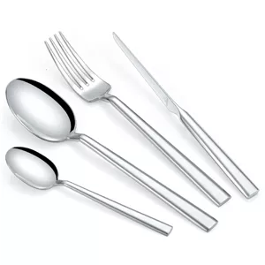 سرویس قاشق چنگال استیل مات 18 نفره 95 پارچه عرشیا مدل TM278S-3405