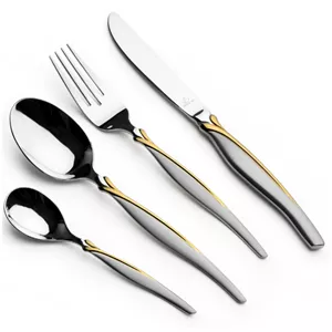 سرویس قاشق چنگال 18 نفره 95 پارچه عرشیا مدل TM145GS-3356
