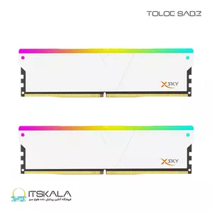 رم دسکتاپ وی کالر دو کاناله مدل Manta XSky Rgb 32GB 6400MHZ CL32 WHITE