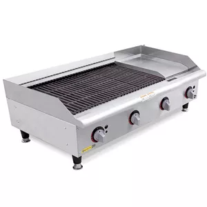 گریل 120 سانت ذغالی - روغنی (ترکیبی) Max Silver