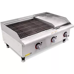 گریل 90 سانت ذغالی-روغنی (ترکیبی) Max Silver