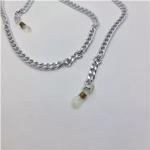 بند عینک کارتیر استیل با کیفیت با رنگ نقره ای مدل 991560