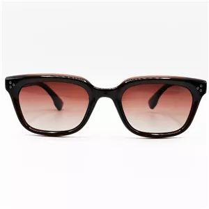 عینک آفتابی پلاریزه HERMES با فریم مستطیلی شکل، رنگ قهوه ای و لنز قهوه ای هایلایت مدل P5133